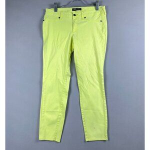 Eckō Unltd Skinny Jeans Womens Size 13/14 Mid Rise Denim Stretch Lime Green